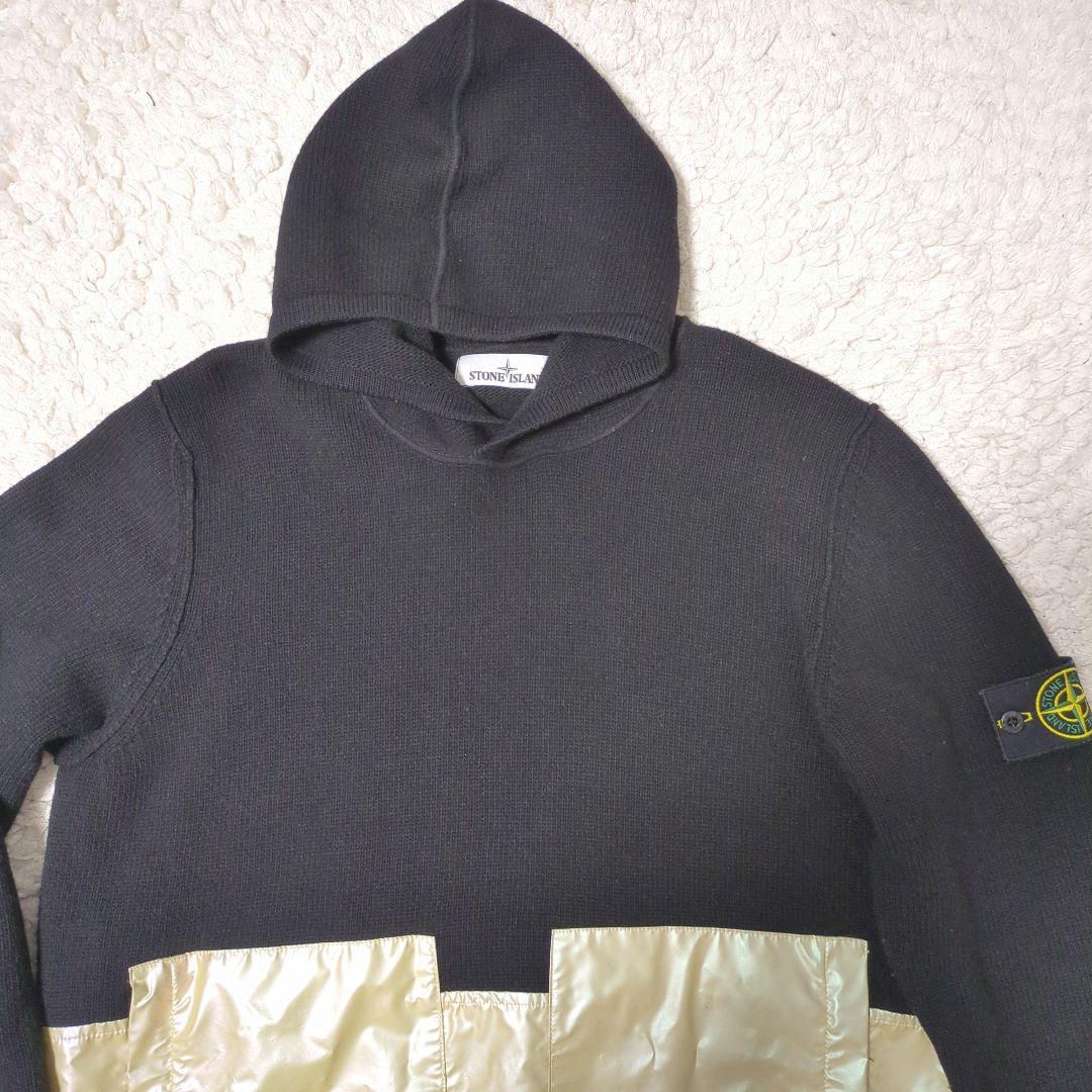 STONE  ラムウール コーティング ニットパーカー ゴールド M