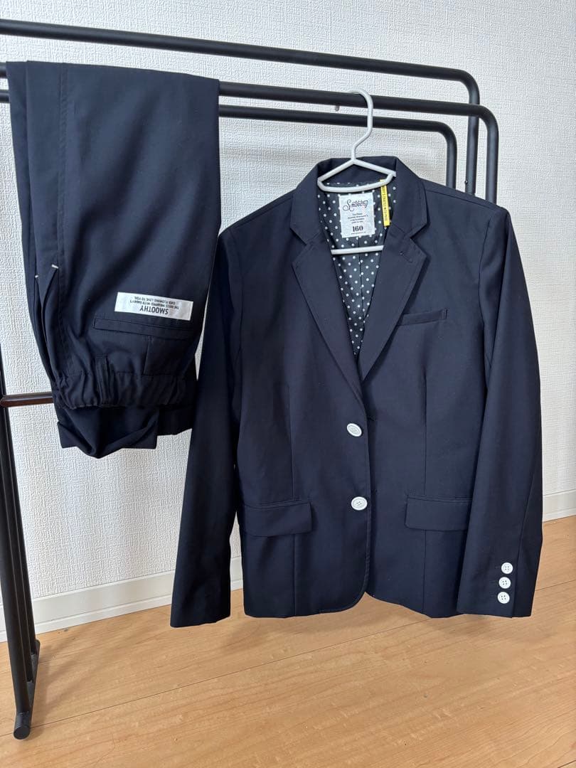 Smoothy ネイビー スーツ・ブレザー 160