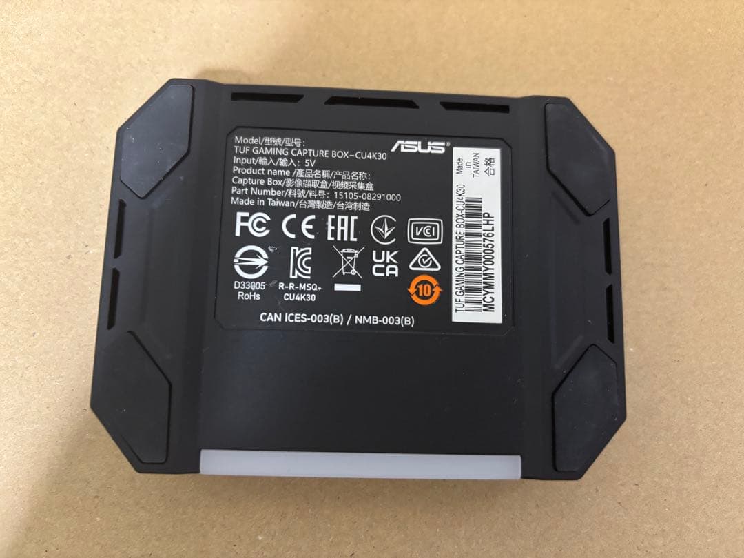 ASUS TUF GAMING Capture Box-CU4K30 中古品
