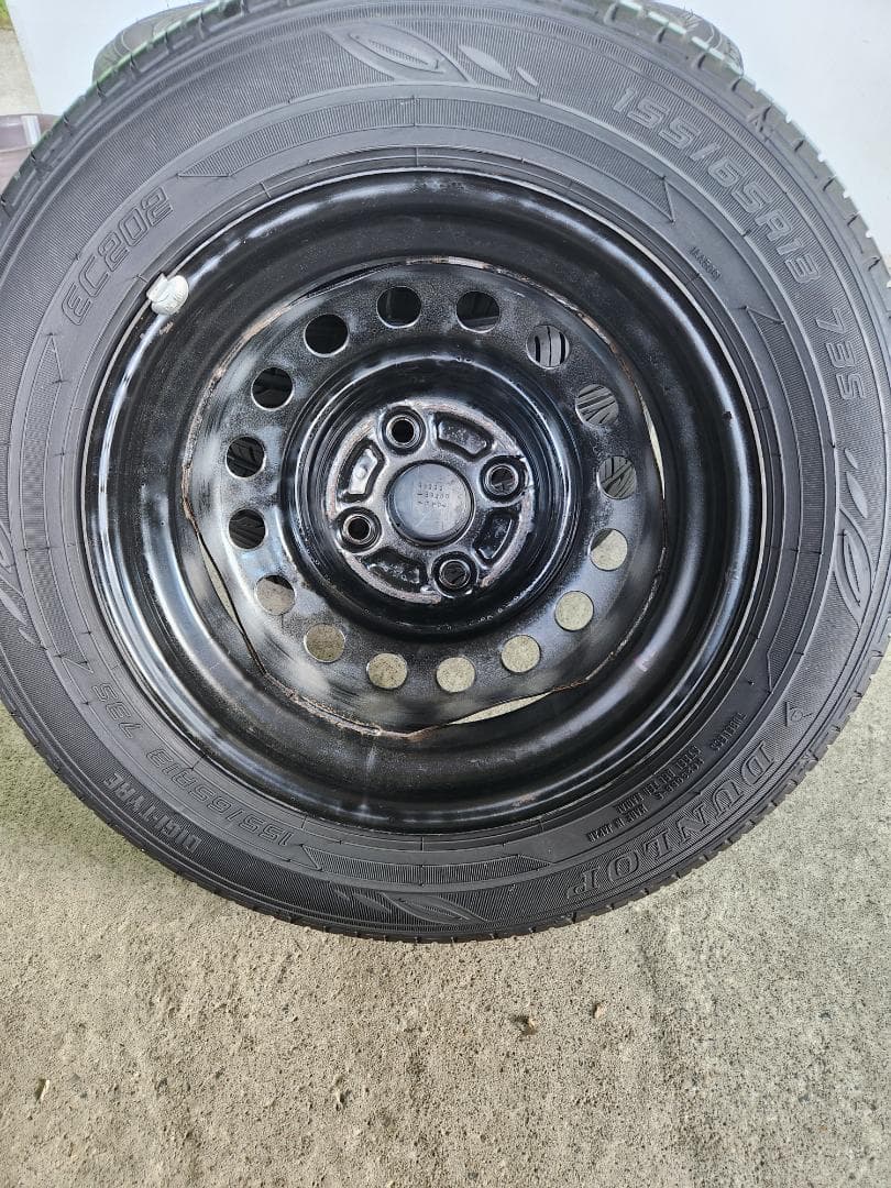 送料込☆2021 ダンロップ タイヤホイールセット155/65R13☆4本