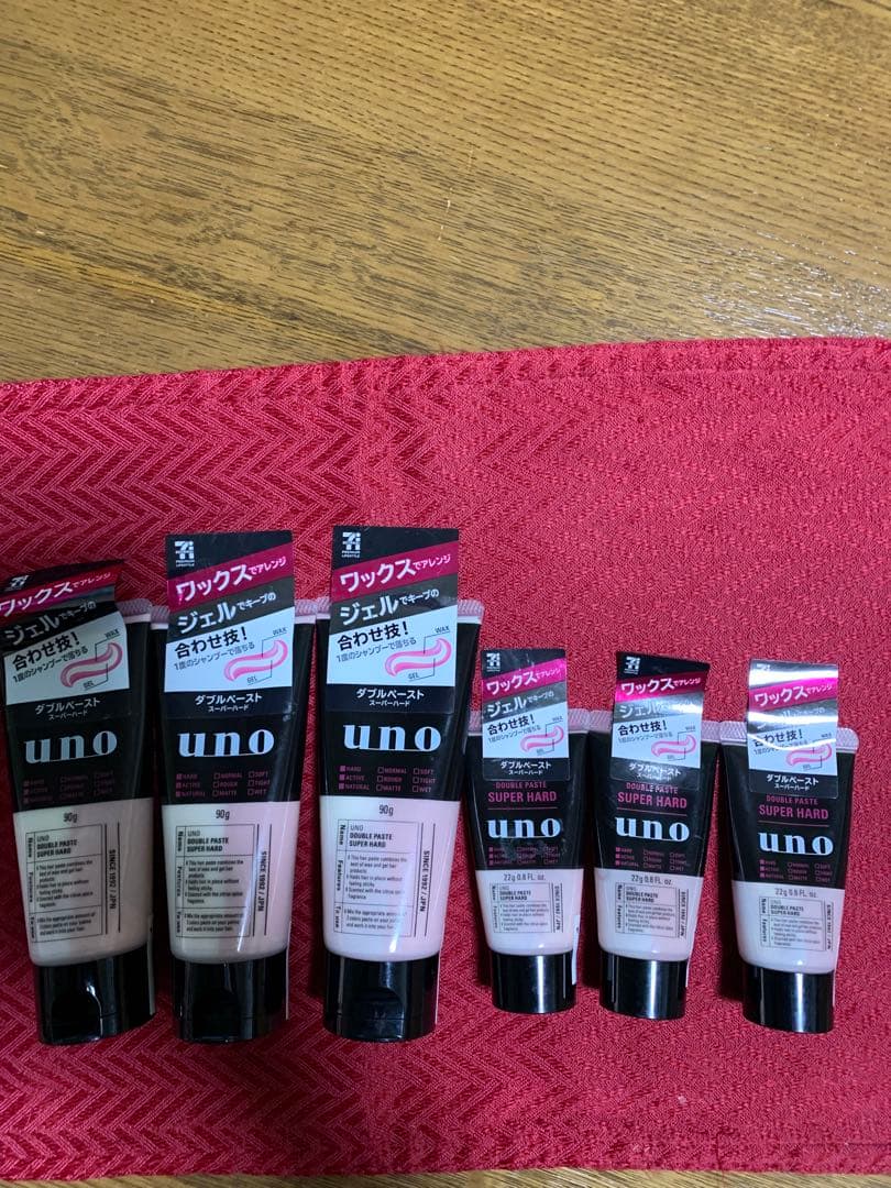 uno ダブルペースト スーパーハード 6本セット90g✖️３22g✖️3