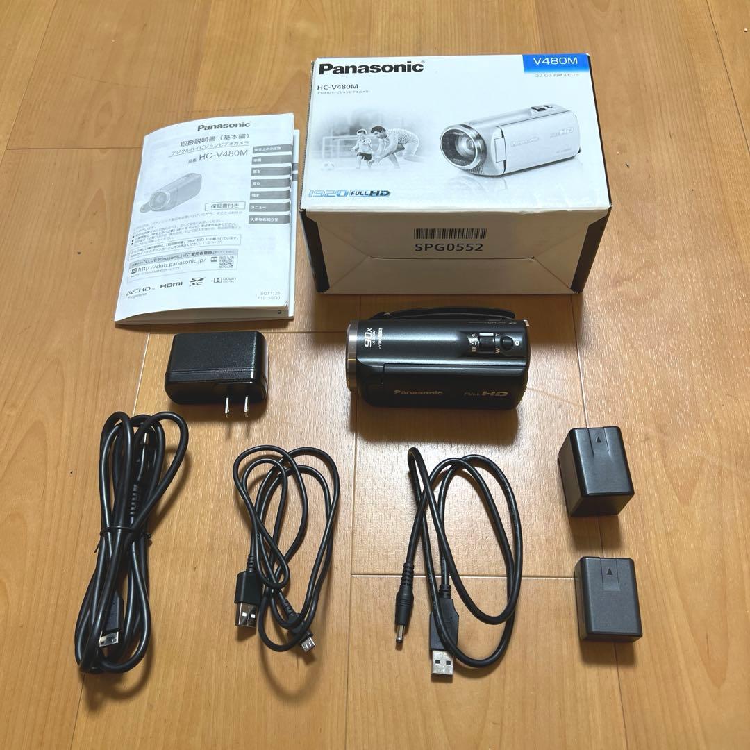 Panasonic HC-V480M フルHDビデオカメラ（大容量予備電池付）