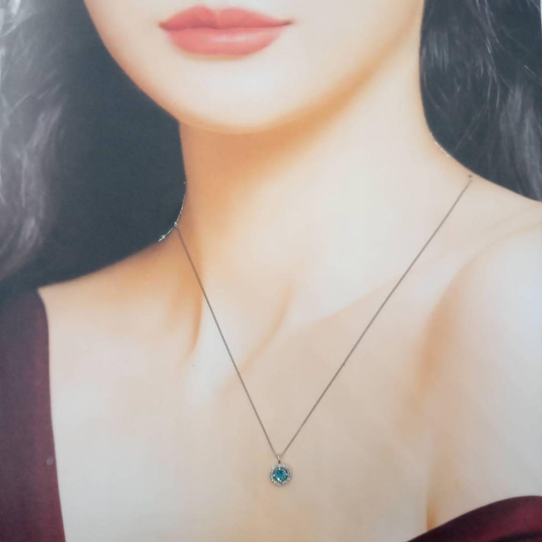 シ*ル様 pt900 世界三大希少石パライバトルマリンヘイローデザインネックレス