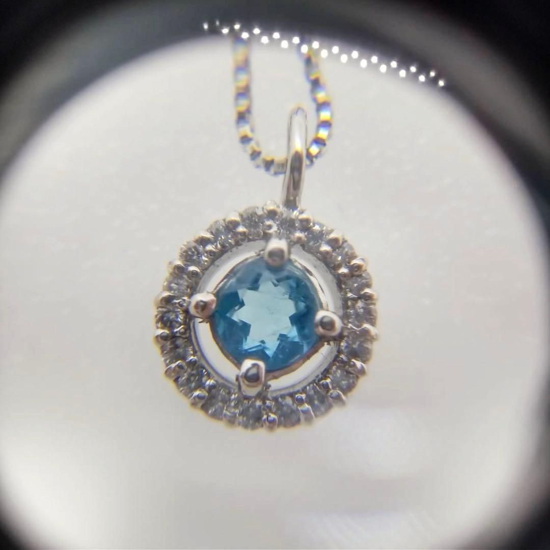 シ*ル様 pt900 世界三大希少石パライバトルマリンヘイローデザインネックレス