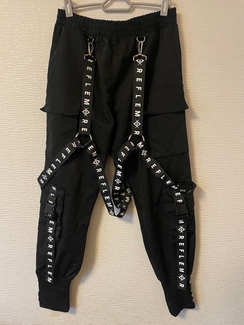 REFLEM レフレム ハーネス ロゴテープ ナイロン ジャージ パンツ