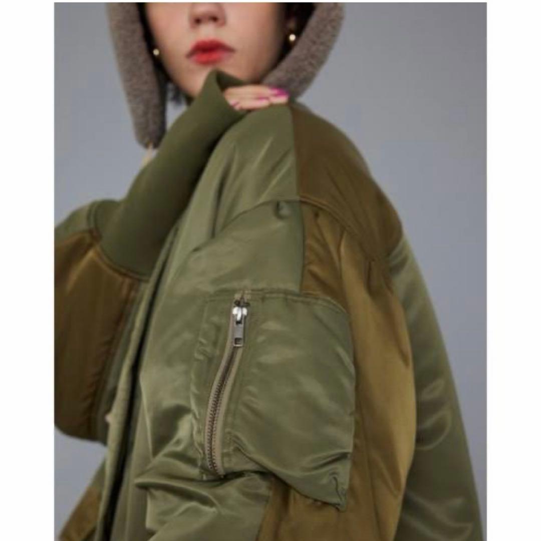 HeRIN.CYE Aラインバイカラー MA1ジャケット