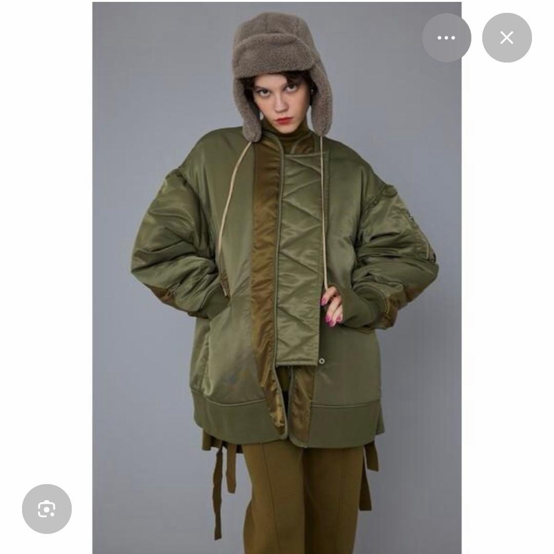 HeRIN.CYE Aラインバイカラー MA1ジャケット