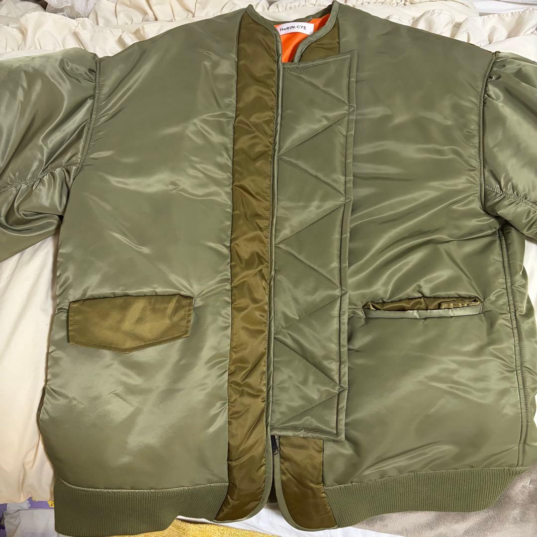 HeRIN.CYE Aラインバイカラー MA1ジャケット