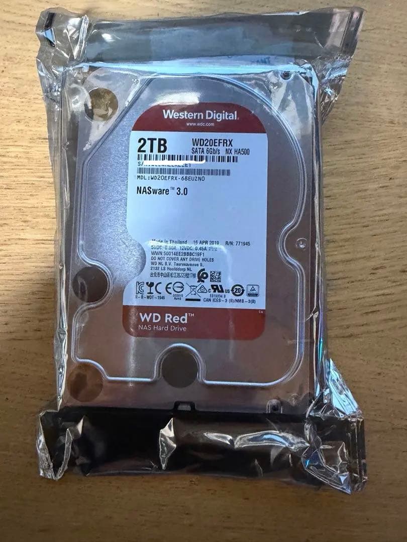 WDRed WD20EFRX 2TB内蔵ハードディスク