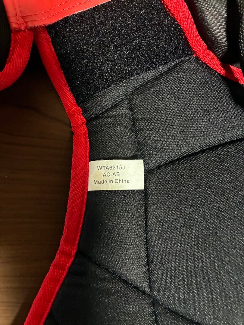 野球キャッチャー防具 レッド　軟式用