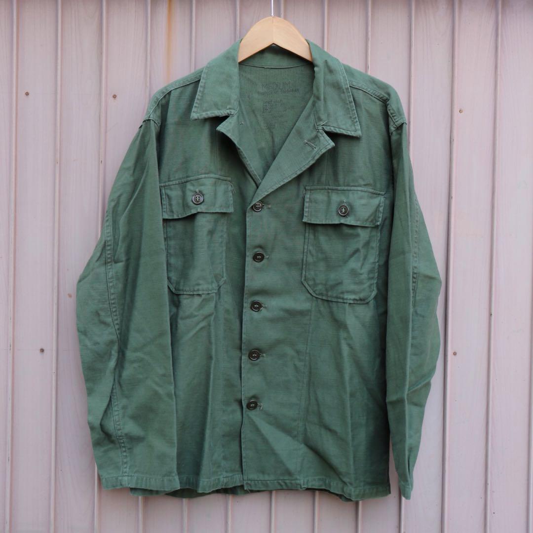 U.S.ARMY コットンサテンユーティリティシャツ　vintage