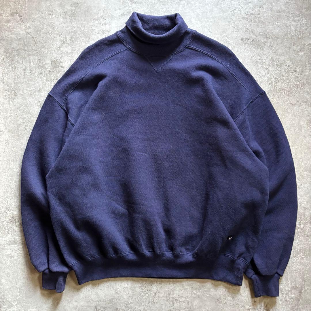色味最高90s RUSSELLラッセル スウェット タートル ネイビー USA製