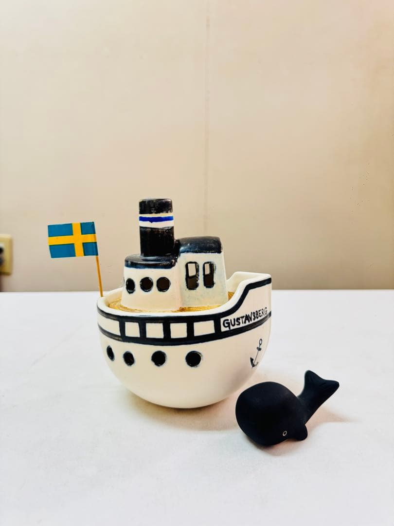 リサ・ラーソン 陶器 グスタフスベリ ボート クジラのおまけ付き