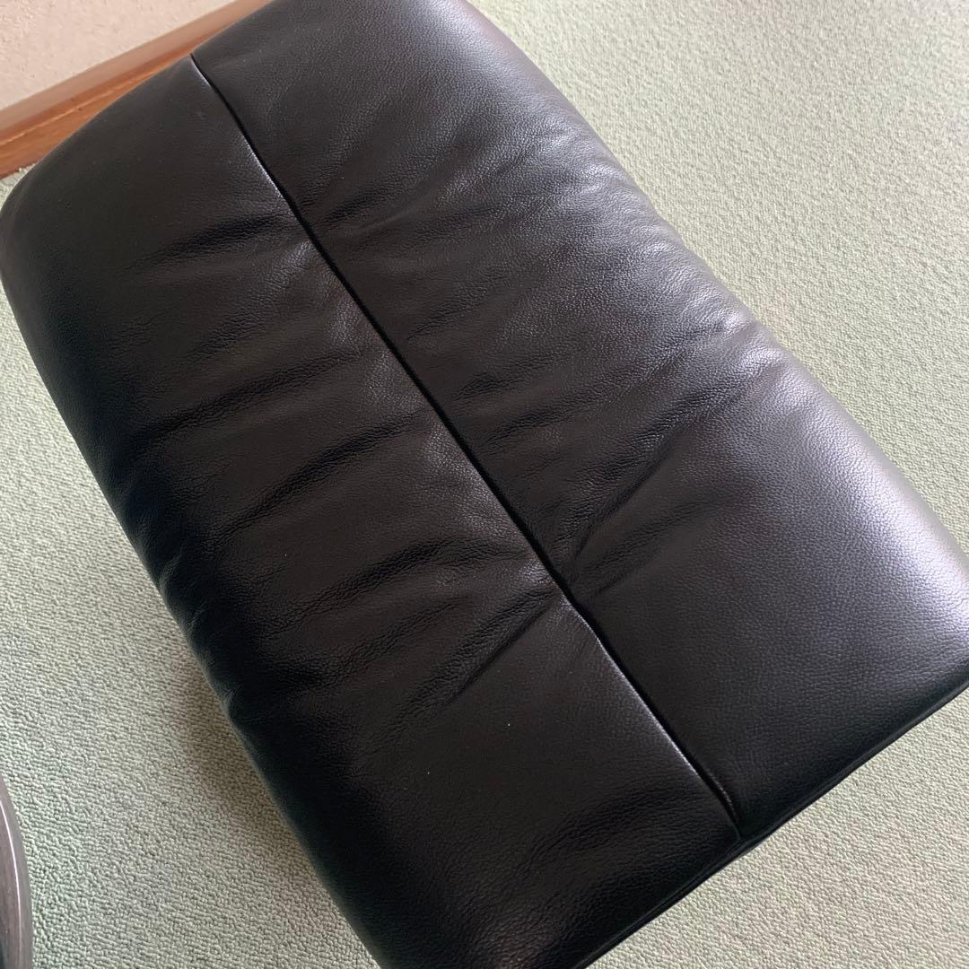 【DANKさん】　EKORNES ストレスレス　黒 レザー オットマン