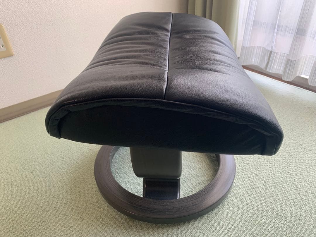 【DANKさん】　EKORNES ストレスレス　黒 レザー オットマン