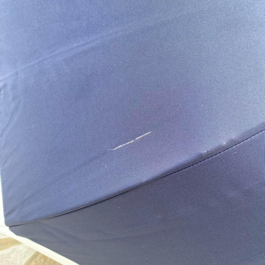 芦屋ロサブラン♡遮光日傘　長傘　ネイビー　紺色　バンブー　持ち手竹　紫外線対策