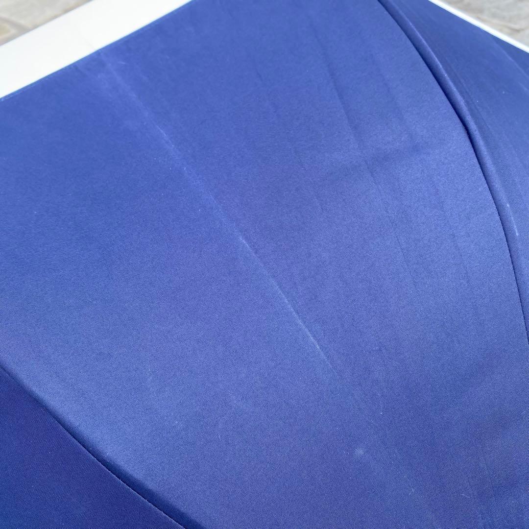 芦屋ロサブラン♡遮光日傘　長傘　ネイビー　紺色　バンブー　持ち手竹　紫外線対策