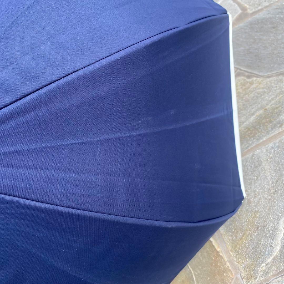 芦屋ロサブラン♡遮光日傘　長傘　ネイビー　紺色　バンブー　持ち手竹　紫外線対策