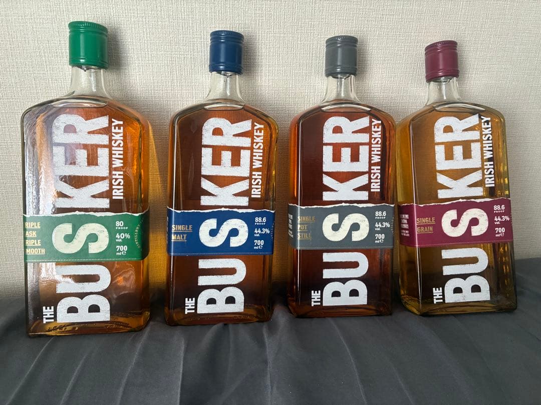 【4種セット】THE BUSKER アイリッシュウイスキー 旧ラベル