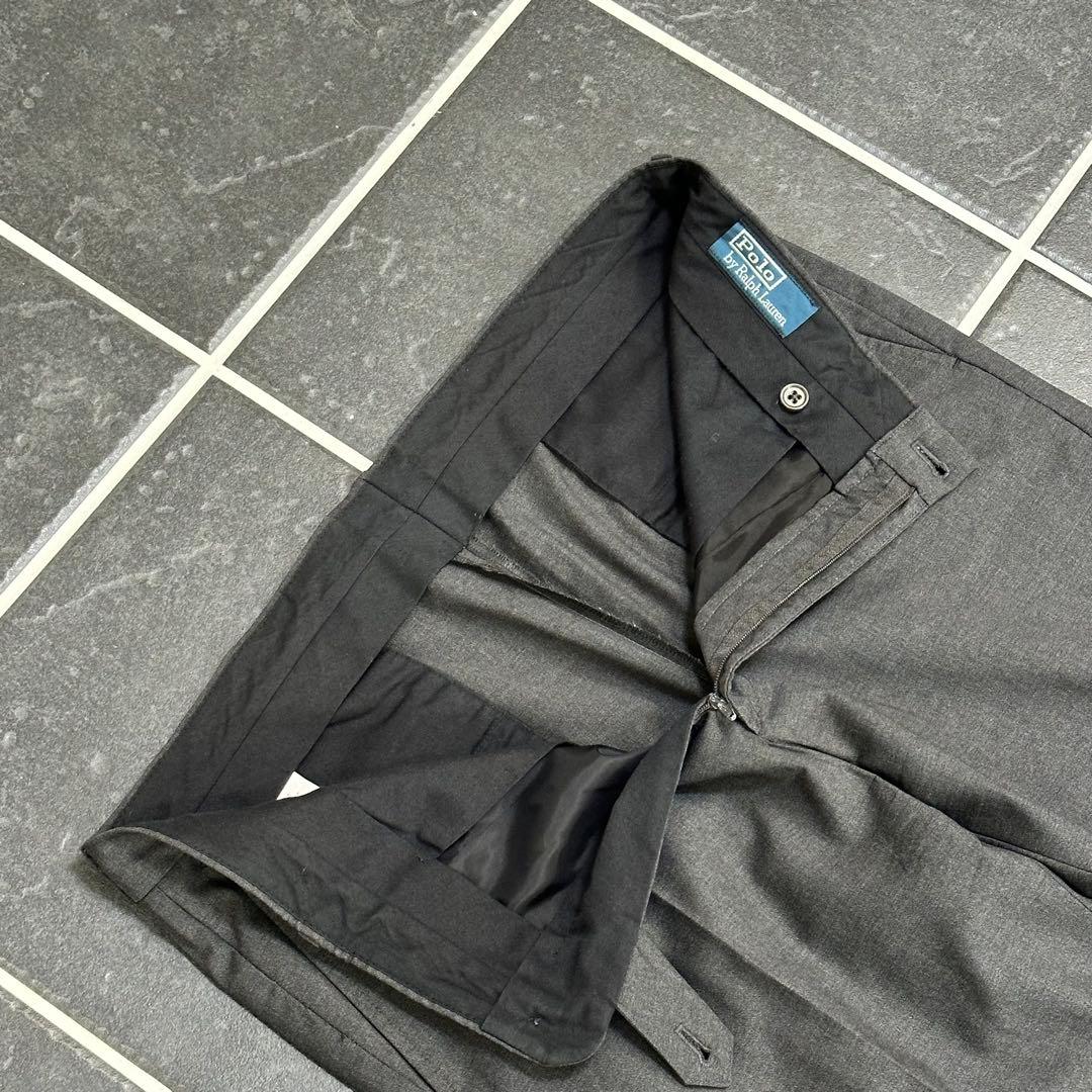 90s Polo Ralph Lauren 【イタリア製　スラックス　グレー】