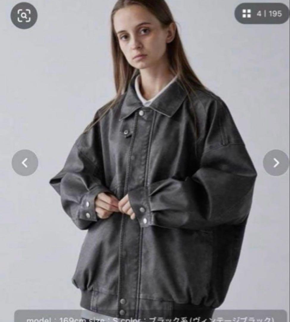 専用　CLEL 合皮ジャケットブルゾン、中綿スエードコート　セット　Lsize