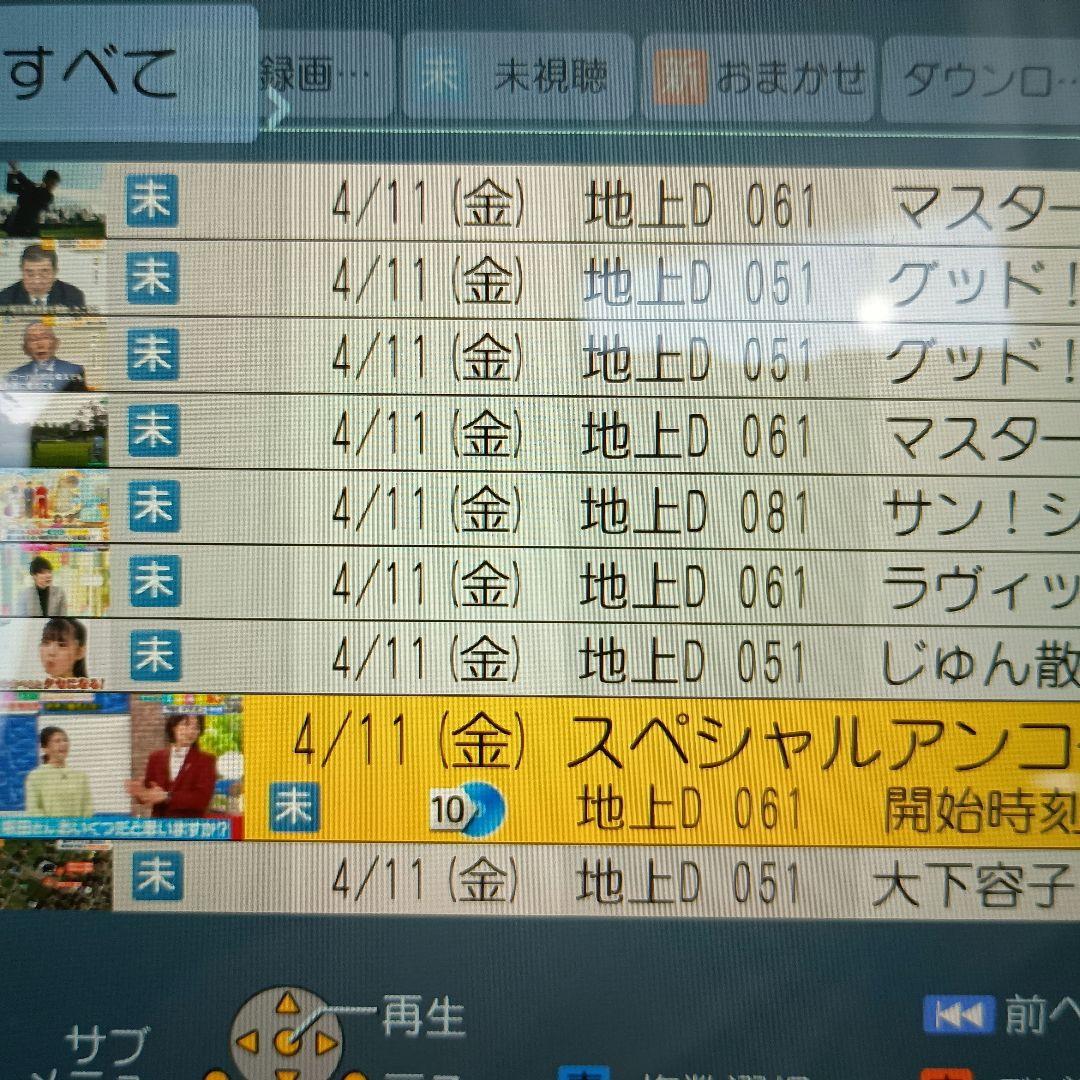 Panasonic DMR-BWT1100 新品2TB 換装済み 完動品