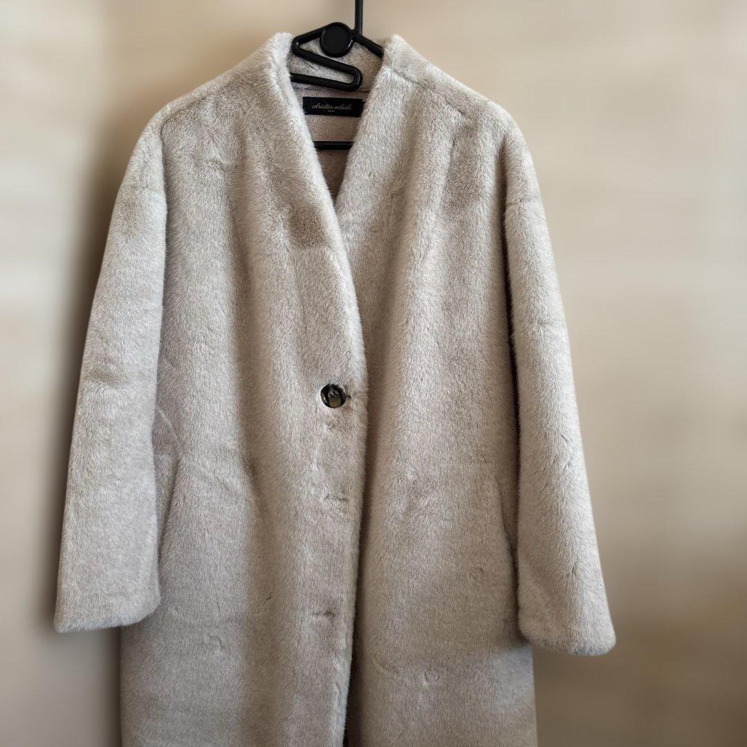 ミンク、カシミアファーロングコート