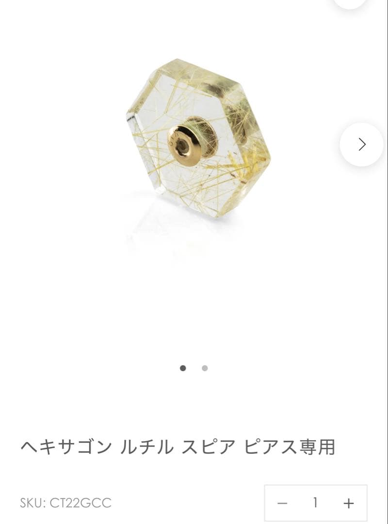 ヒロタカ hirotaka ヘキサゴン ルチル スピア ピアス専用　29700円