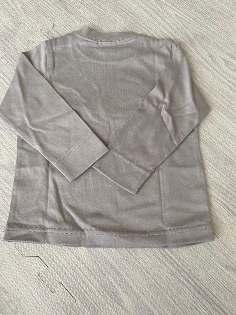 ファミリア　クマと車の刺繍 カットソー 90サイズ グレー