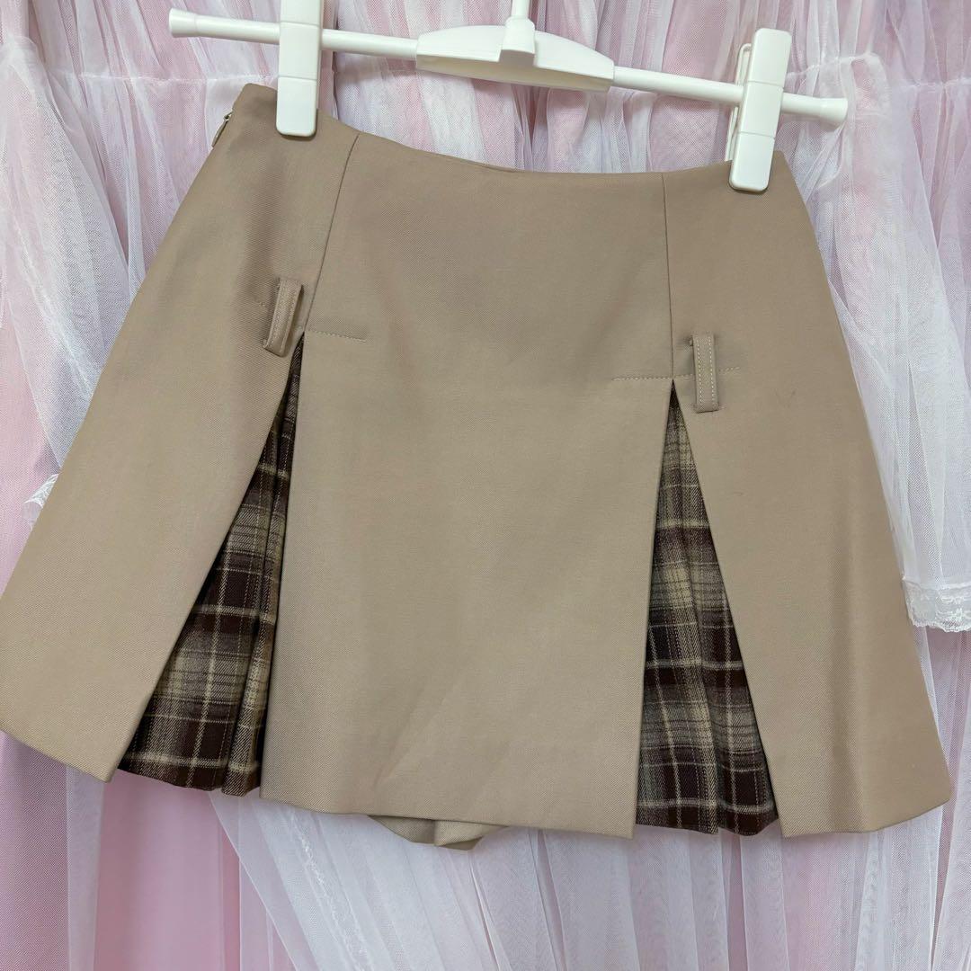 darich チェックドッキングミニスカート S