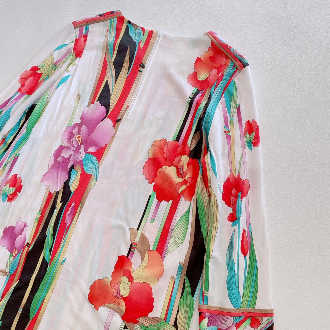 もりごん様✨ LEONARD レオナール　チュニック　ワンピース　花柄　トリム