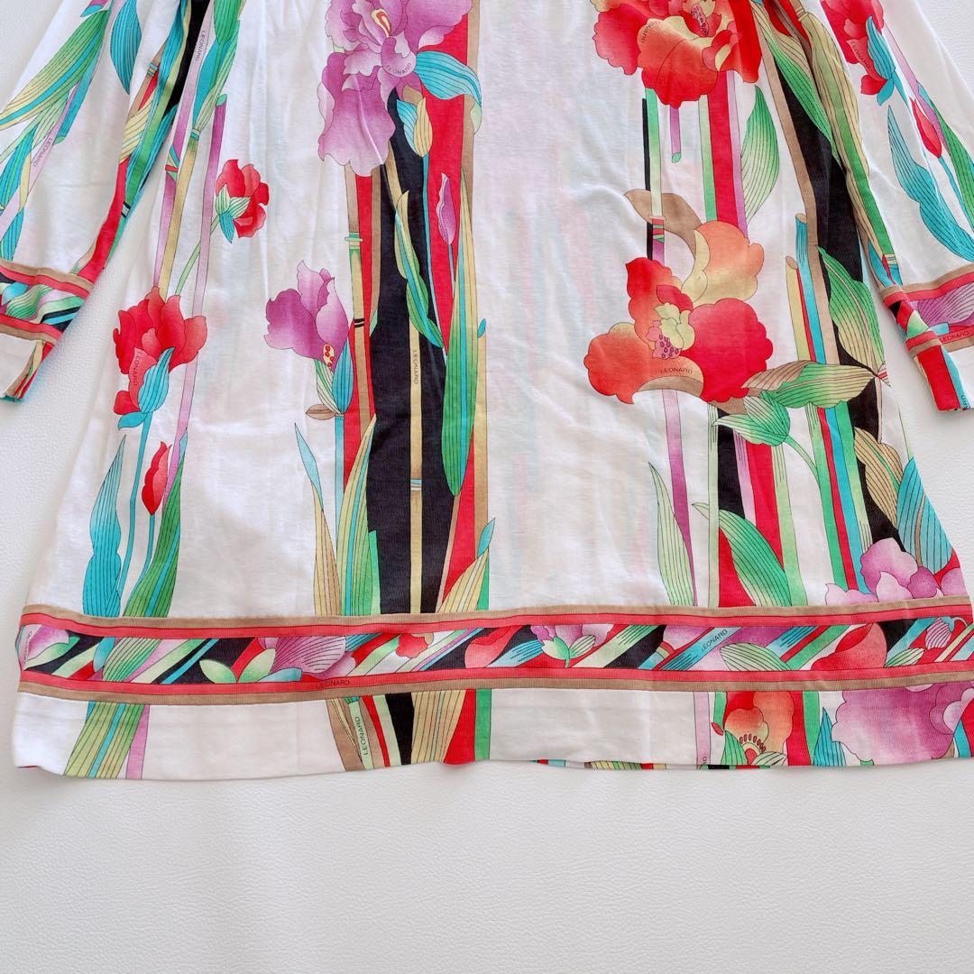 もりごん様✨ LEONARD レオナール　チュニック　ワンピース　花柄　トリム