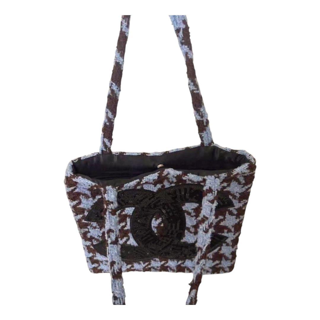 k*a様 【新品未使用】 CHANEL 千鳥格子 ブラック スパンコール トート