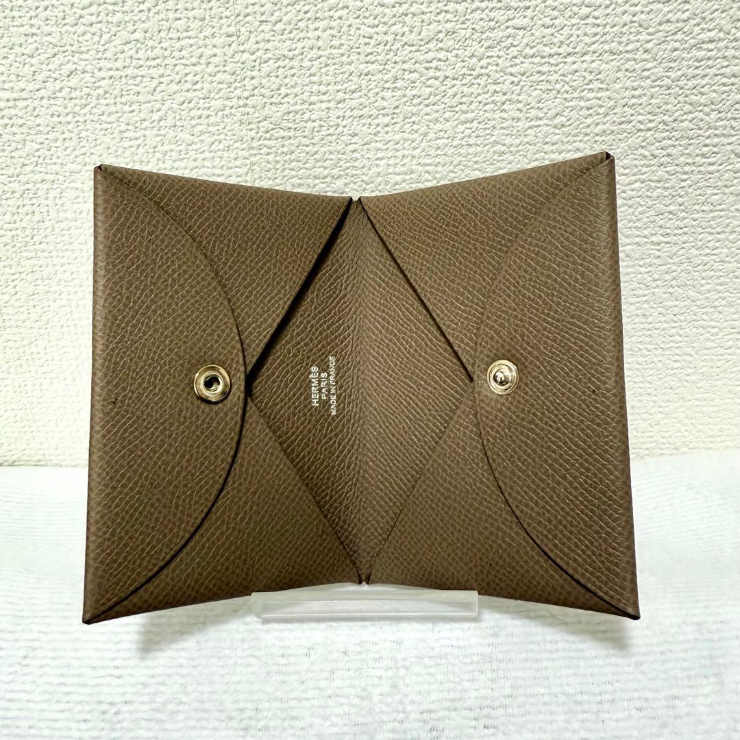 エルメス カルヴィ カードケース 名刺入れ エトゥープ