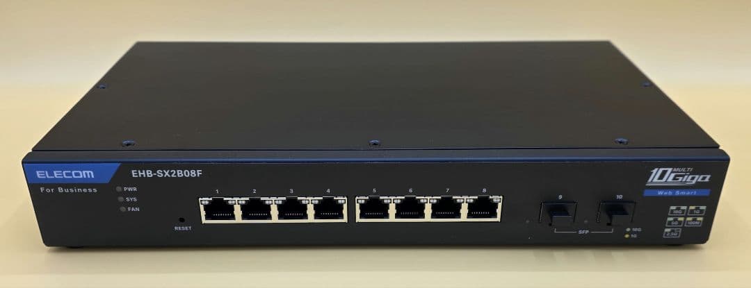 ELECOM 10G対応 L2スマートスイッチ EHB-SX2B08F ①