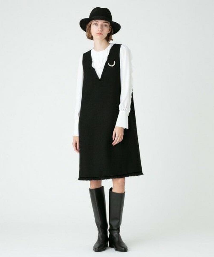 【新品・未使用】ルルウィルビー　ツイードジャンスカ