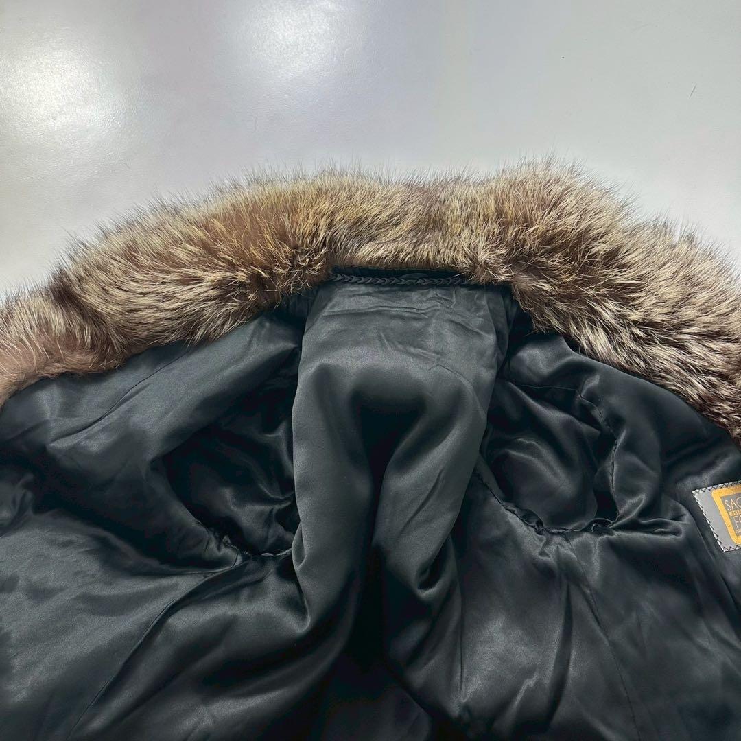 SAGA FOXフォックス ファーコート 毛皮 ボリューム◎ 銀狐