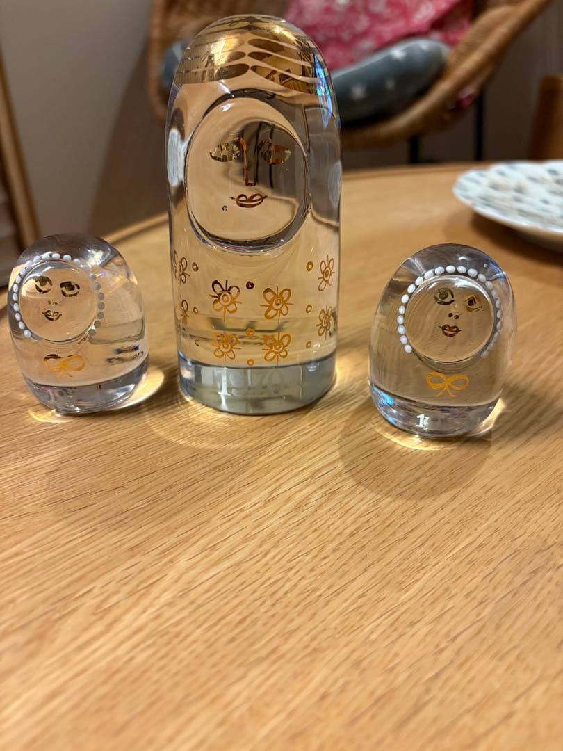 【Kosta Boda】 「Familjen（家族）」シリーズ 3 点セット