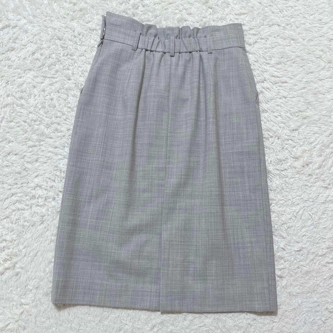 未使用✨グリーンレーベルリラクシング　スカートスーツセットアップ　洗える グレー