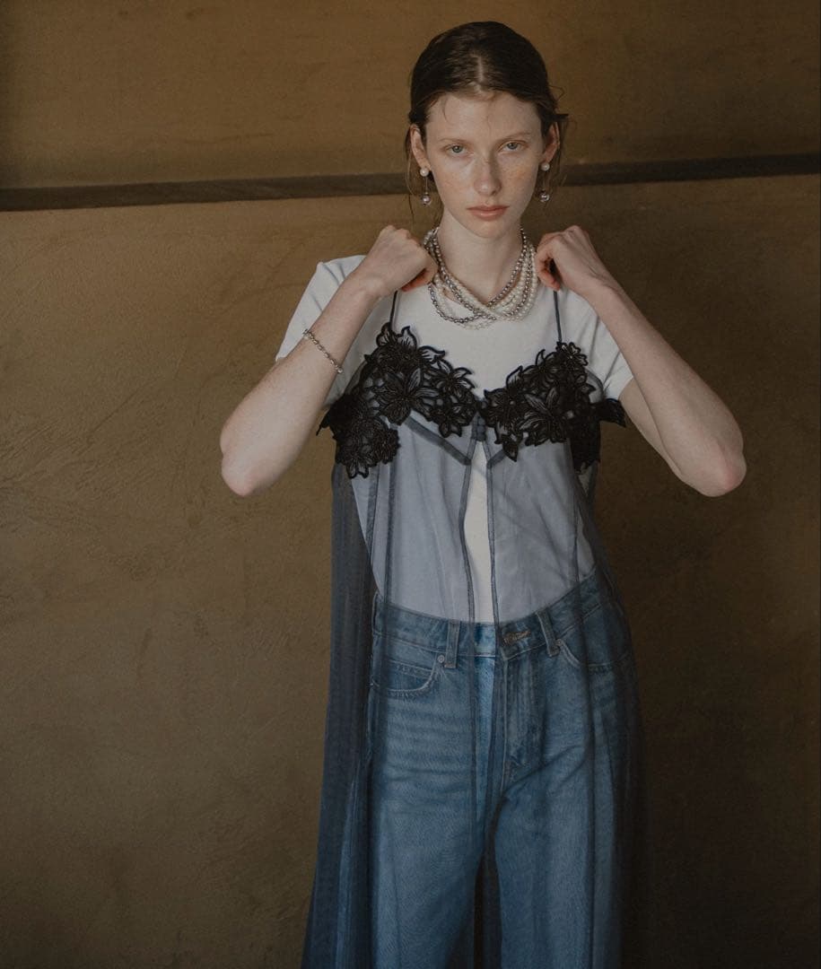 【みみちゃん】et.UNiVER Layered velor dress