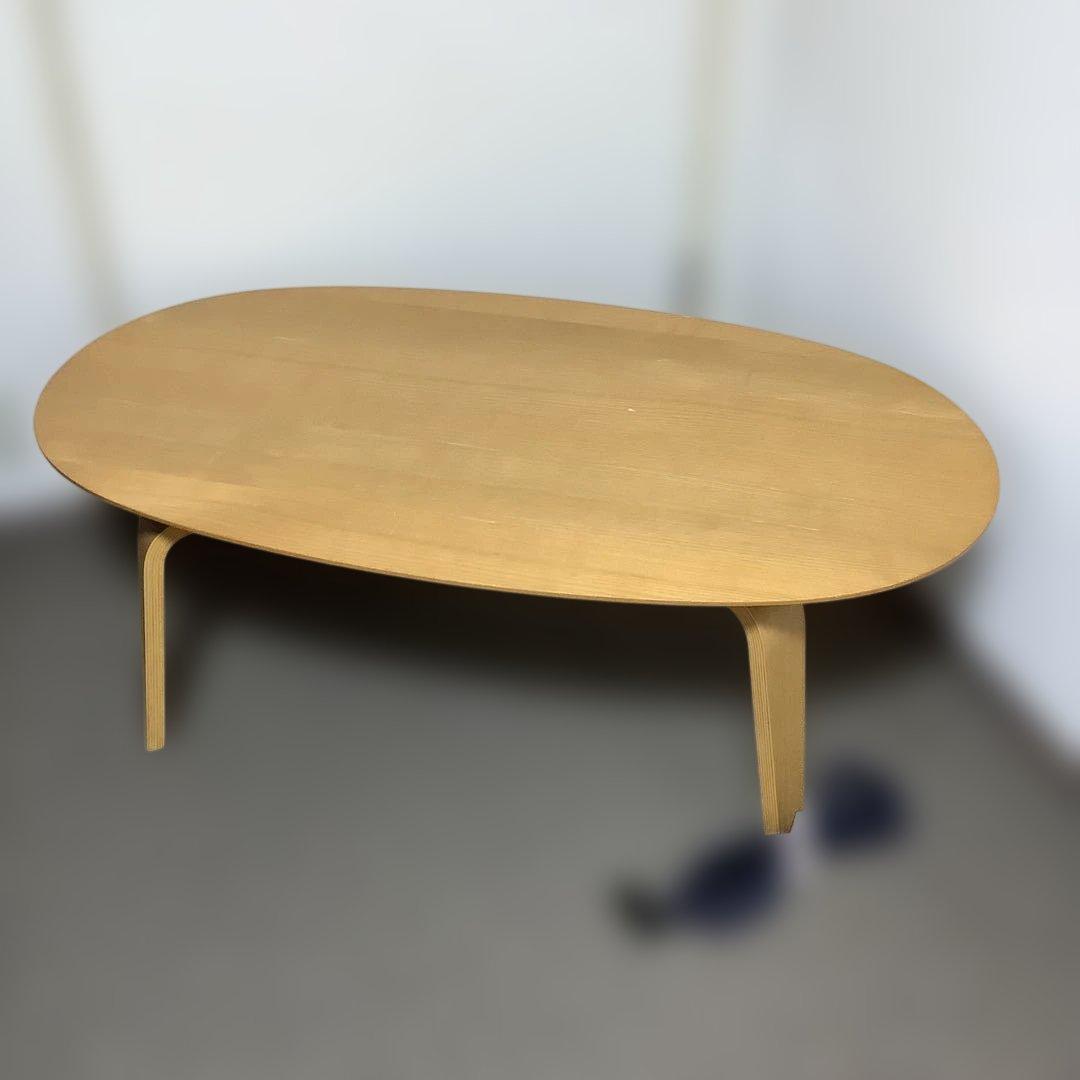 無印良品コタツ　ダイニングテーブル 1100x620x380mm オーバル型