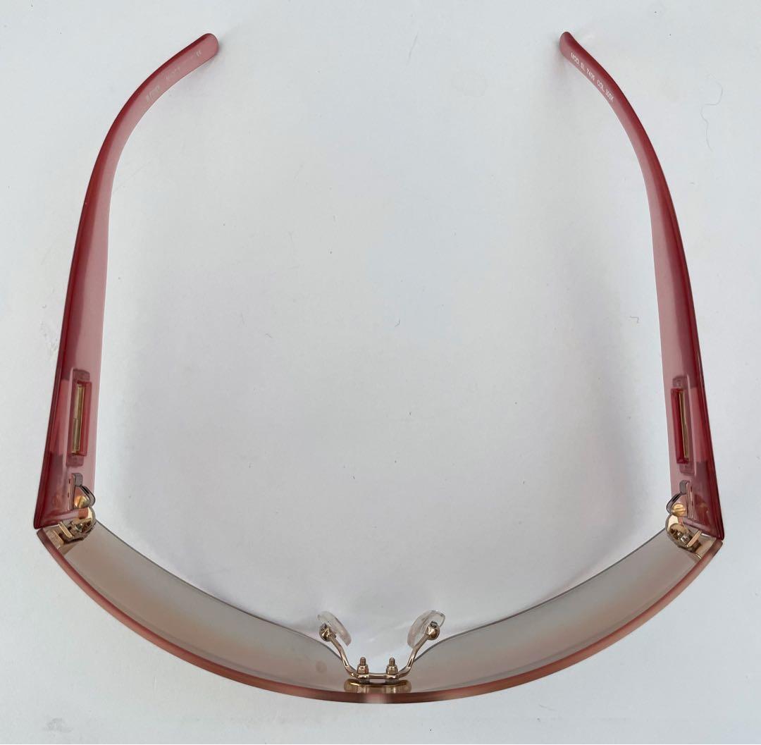 【希少品】FENDI サングラス ピンク ユニセックス ヴィンテージ シールド