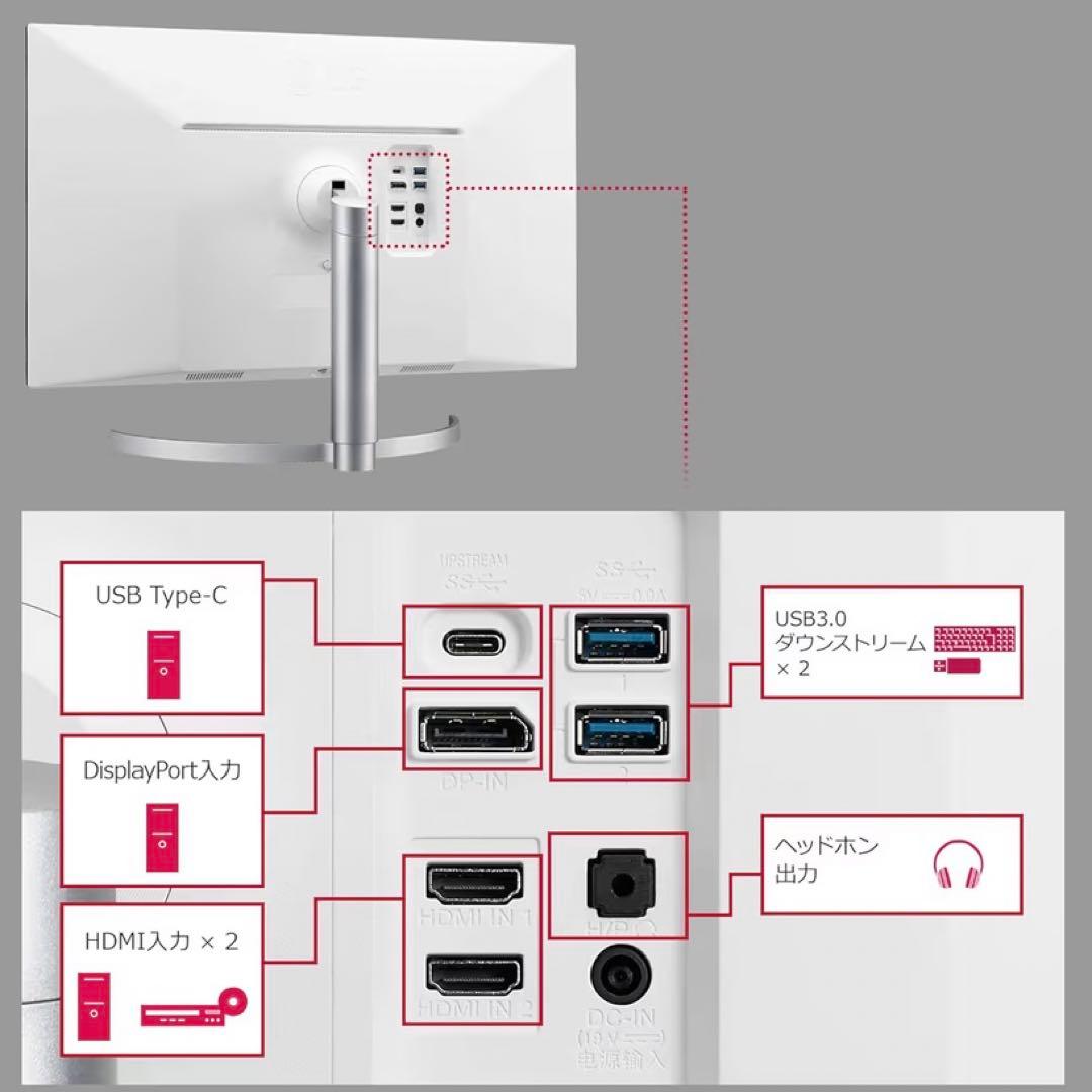 【新品未使用】LG モニター ディスプレイ 27UK850-W 27インチ