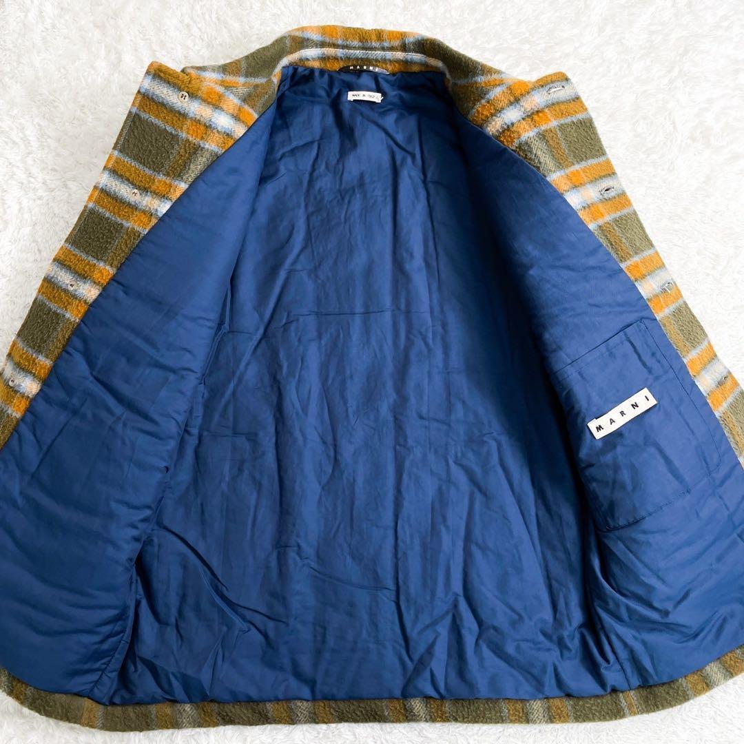 【極美品✨近年モデル】マルニ 中綿ウールブルゾン チェック 起毛感 マルチカラー