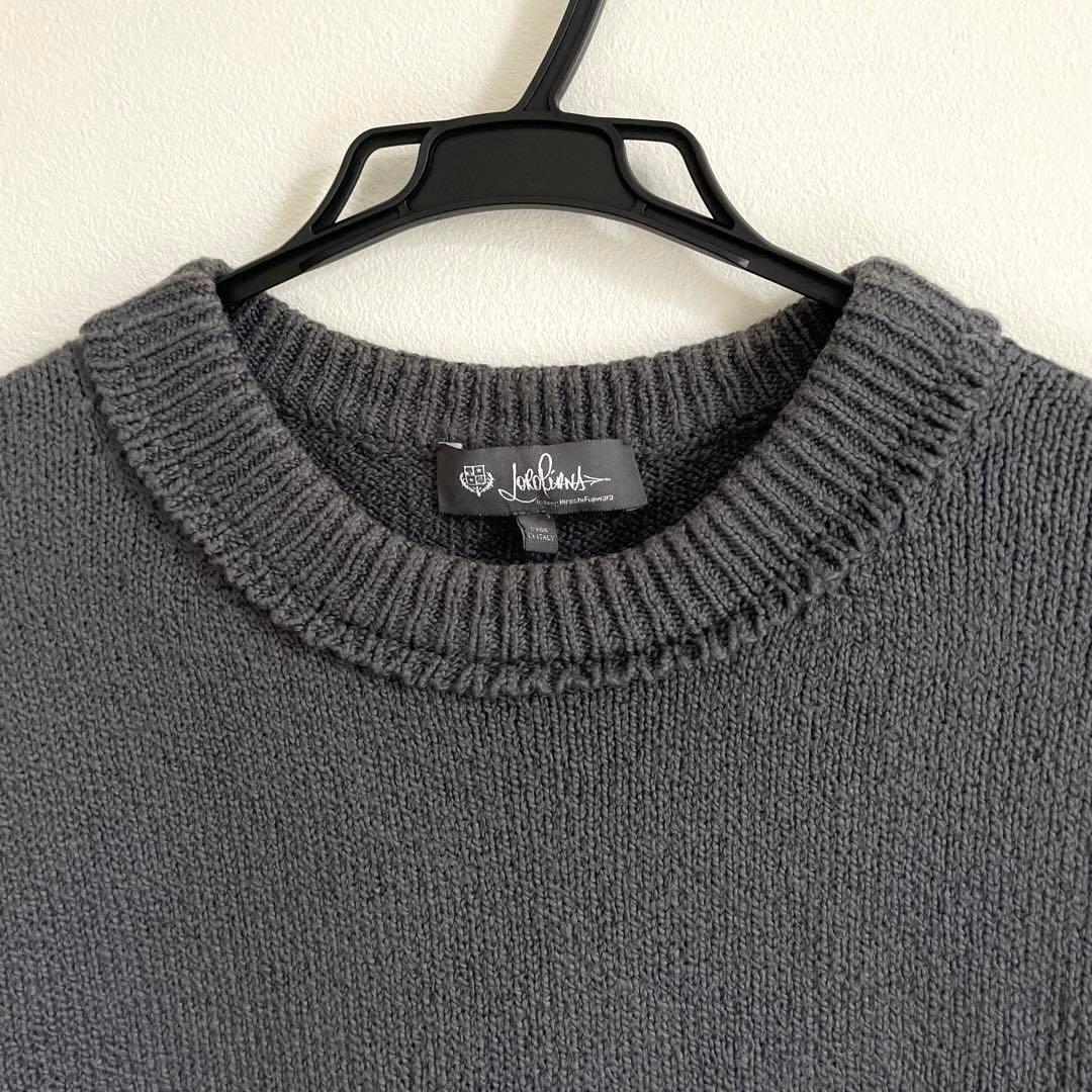 専用ロロピアーナ×藤原ヒロシコットンニットセーターグレーS