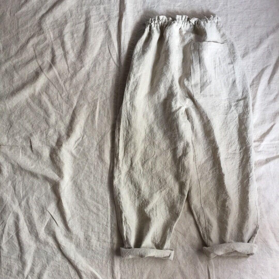 リネンのもんぺ　きなり