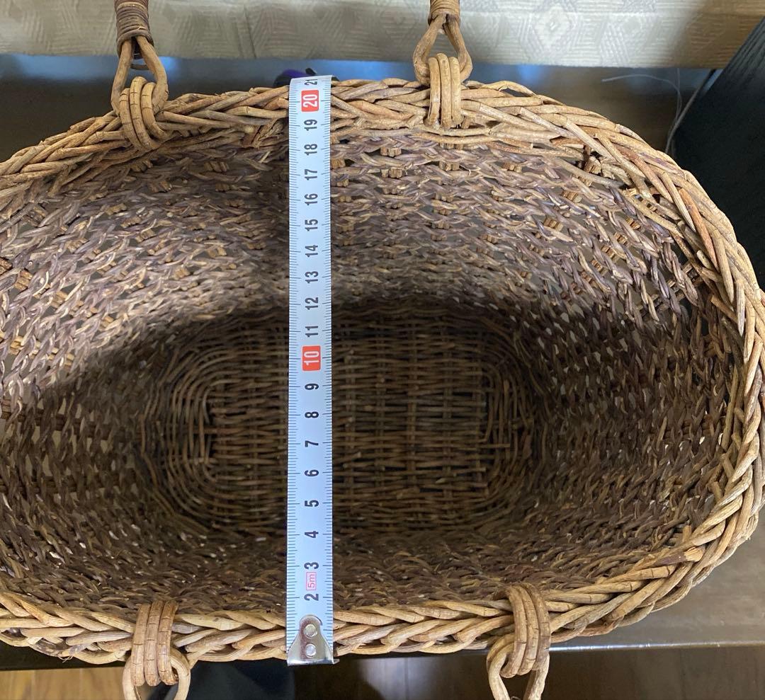 美品　国産　あけび　かごバック