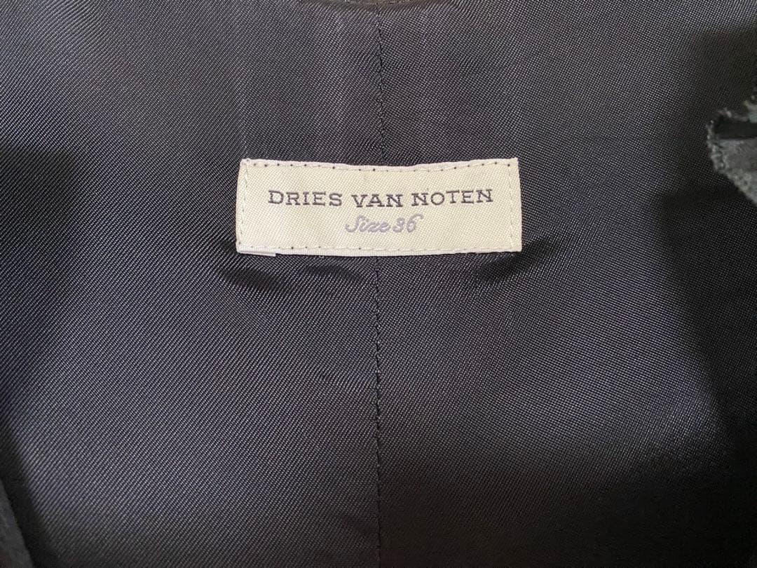 『美品』DRIES VAN NOTEN フリルノースリーブワンピースドレス