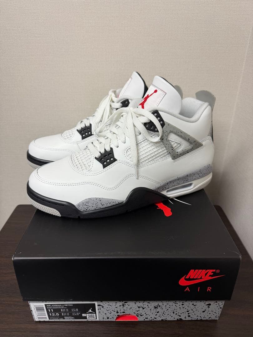 ■ 室内試着のみAIR JORDAN4 OG白灰黒 新品同様US11 29㎝
