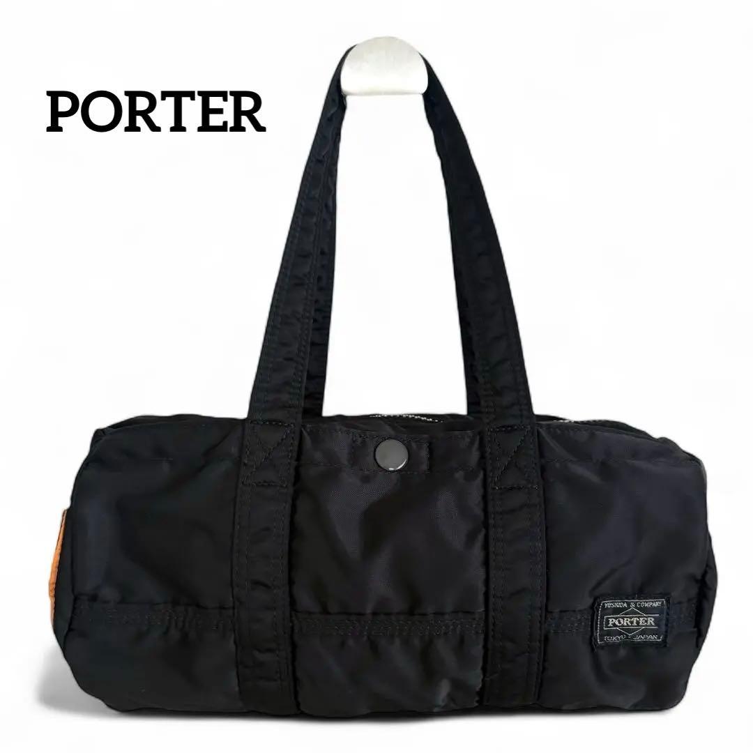 希少✨廃盤品 PORTER TANKER ミニボストンバッグ ドラム型 黒